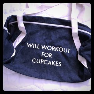 “Will Workout for Cupcakes” Duffel